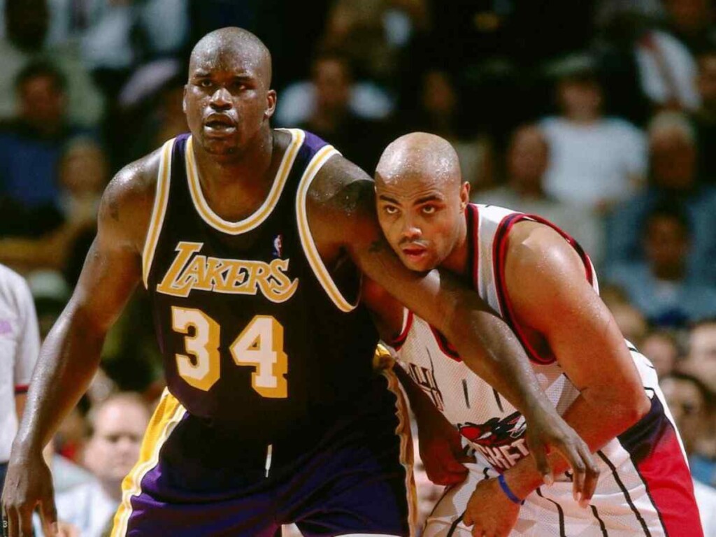 Shaq and Barkley in 1999 via Getty Images