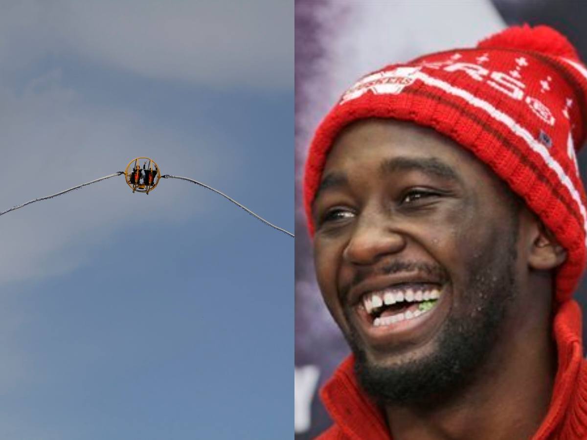 WATCH: Terence Crawford is left in splits as friend passed out on terrifying theme park ride