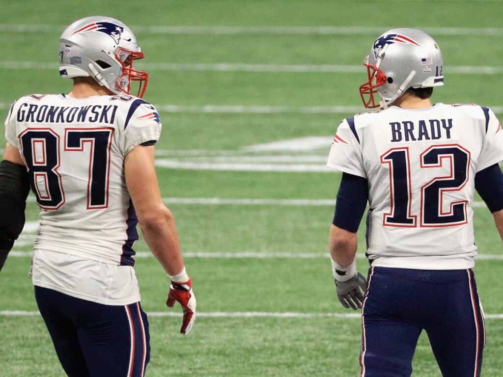 Tom Brady and Rob Gronkowski Getty