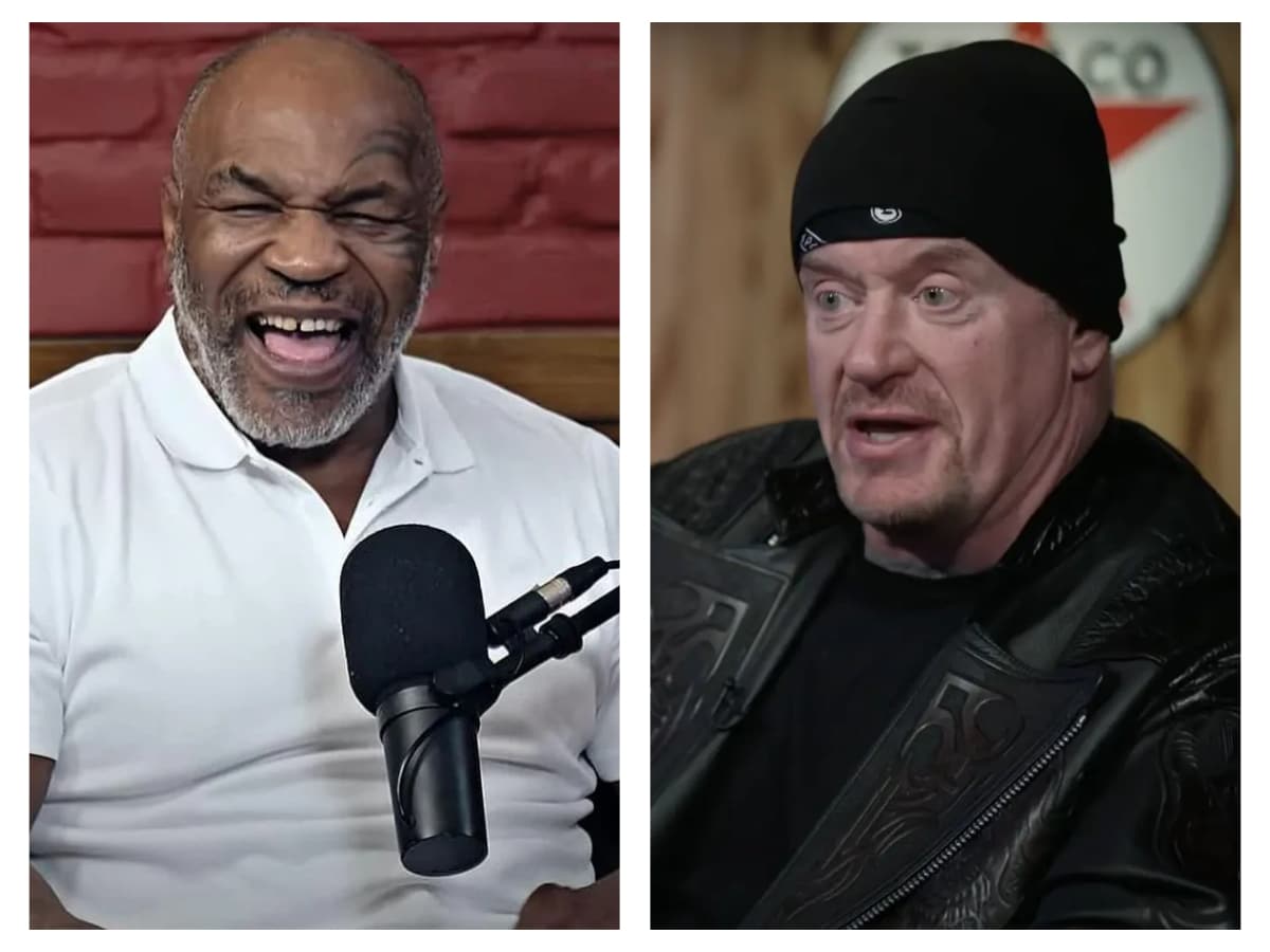 Mike Tyson couldn’t stop laughing after The Undertaker shared a hilarious story of a WWE Hall of Famer getting annoyed at a young fan