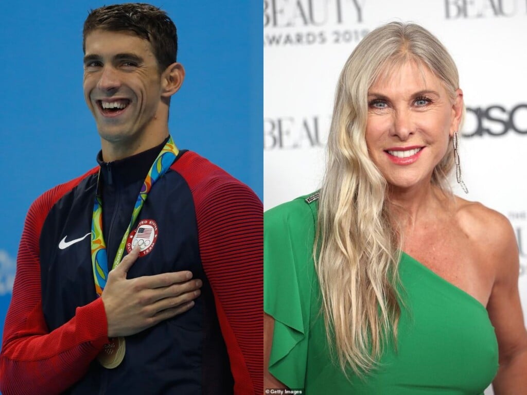 Michael Phelps and Sharron Davies