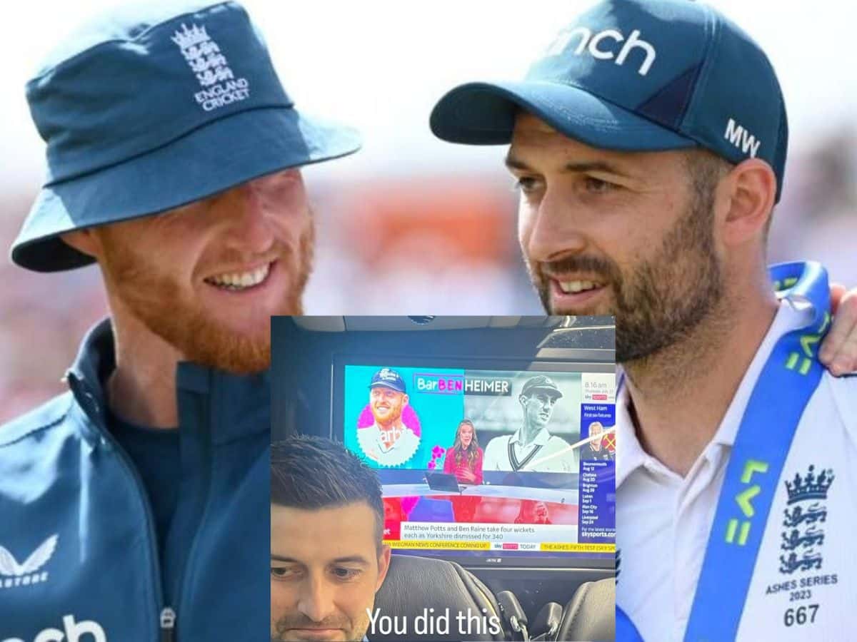 “You did this,” Ben Stokes takes cheeky jibe at Mark Wood after TV news shows England captain as BARBIE in ‘BarBENHEIMER’ meme