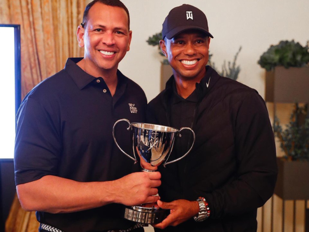 Alex Rodriguez and Tiger Woods [Image Credit: Twitter]