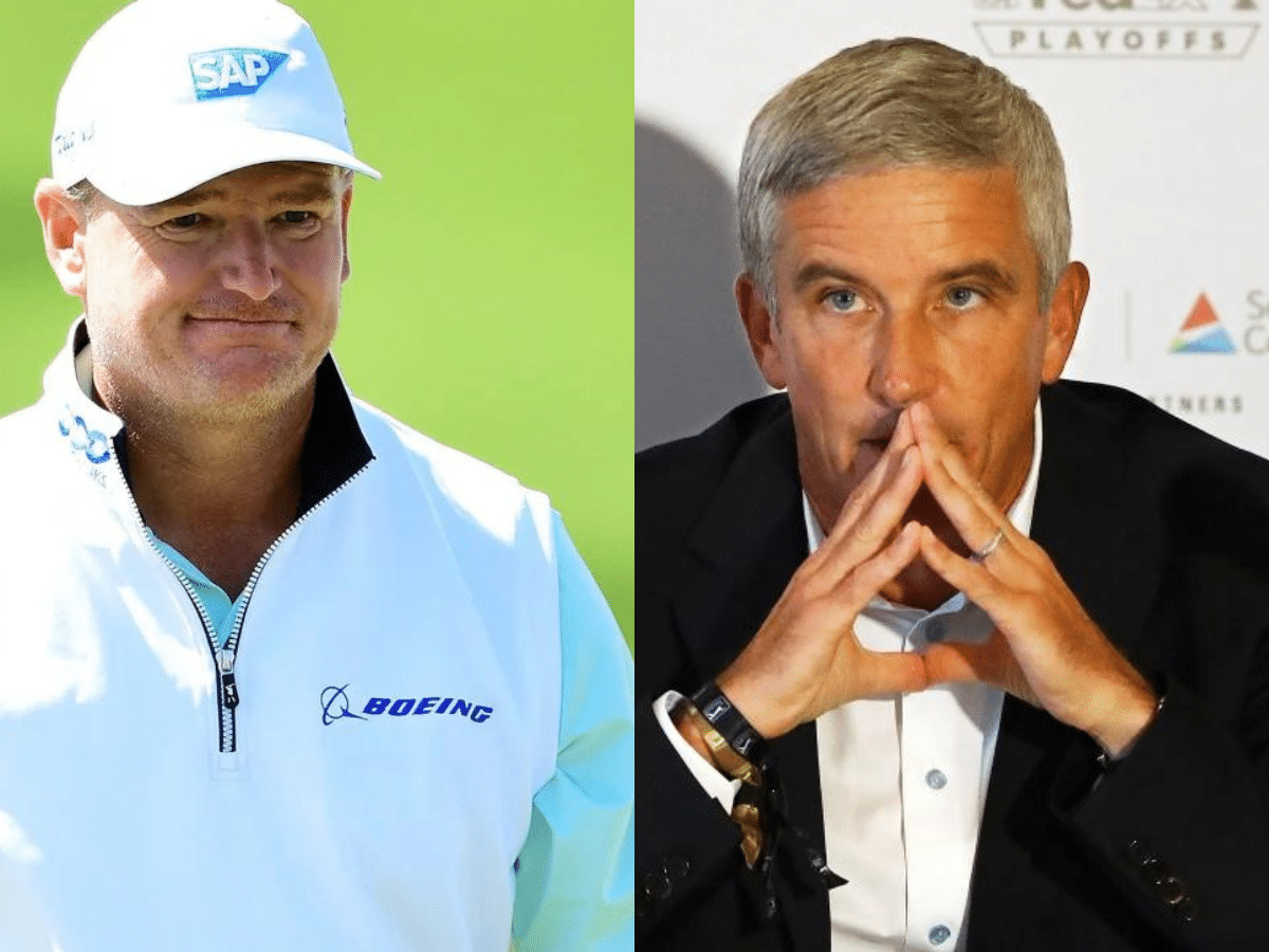 “You do sh** like this?” Ernie Els FURIOUSLY slams Jay Monahan for ‘going rogue’ with PGA-LIV merger labeling it ‘circus golf’