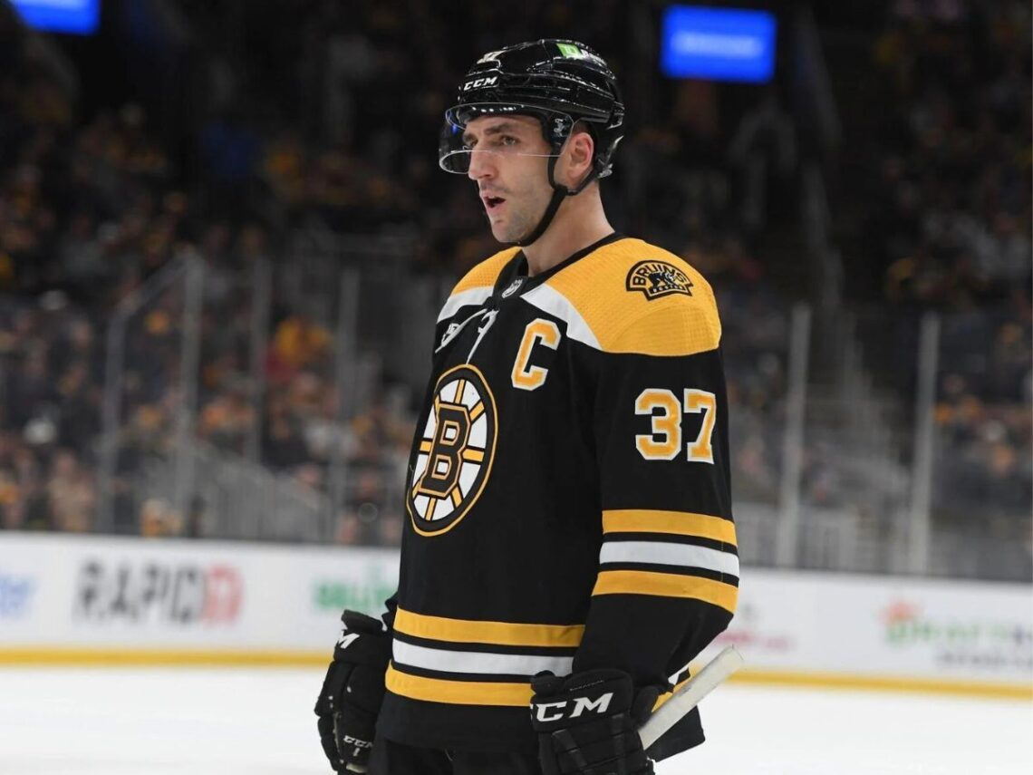 Patrice Bergeron with Bruins