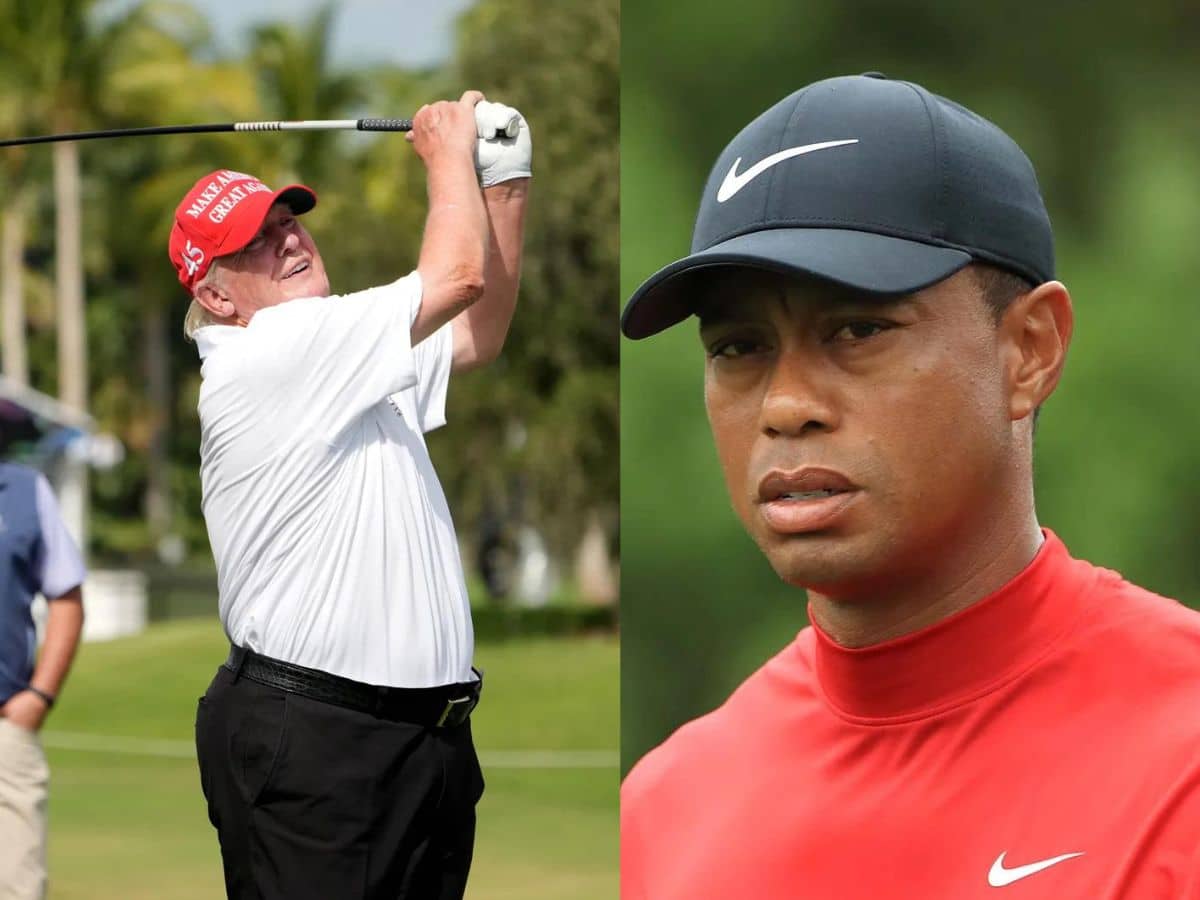 “Better than Tiger Woods” – Golf Twitter reacts as former US President Donald Trump shares video of ‘firing dart’ at Bedminster