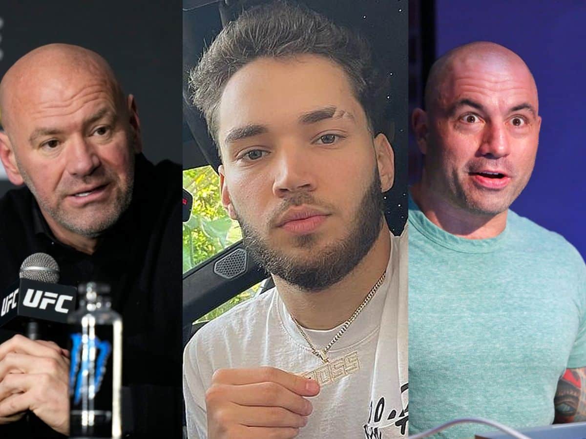 Controversial Kick streamer Adin Ross gets introduced to popular podcast host Joe Rogan by UFC President Dana White