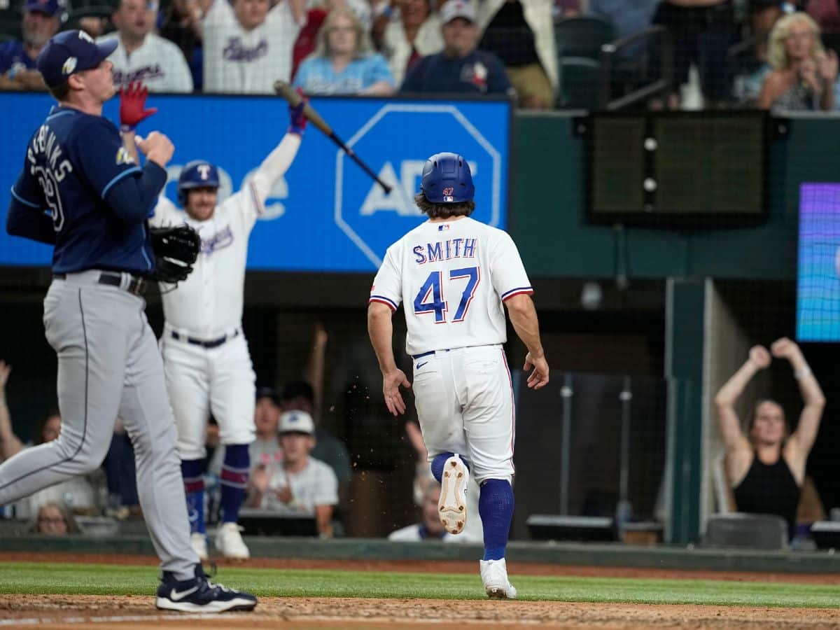 WATCH: Texas Rangers walk-off the Tampa Bay Rays 3-2 on wild pitch to record fourth consecutive win, MLB Twitter reacts