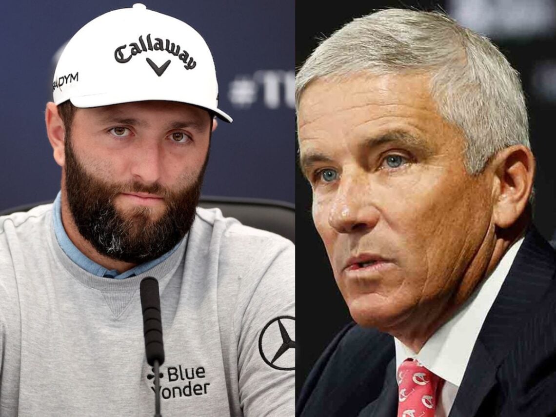 Jon Rahm and Jay Monahan