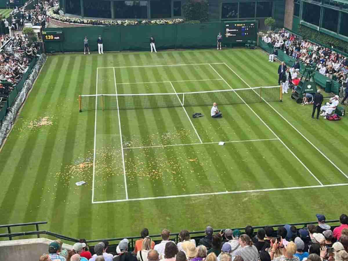 “The security is as effective as an expired condom”- Wimbledon management thrashed by fans after ‘Just Stop Oil’ staged a second protest on the same day stopping multiple matches