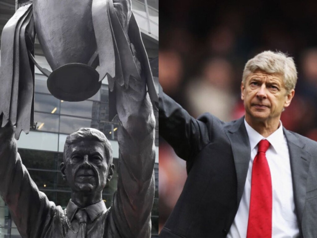 Wenger's statue, (credits-Caught Offside)