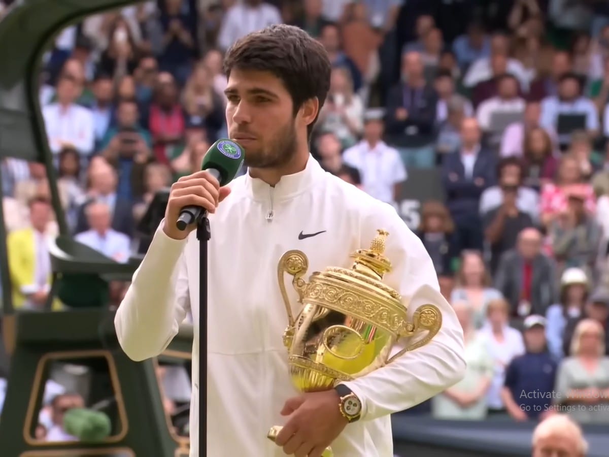 “Young Nadal days were pretty similar”- Carlos Alcaraz gets heavily TROLLED on social media for his English skills despite pulling off a monumental win against Novak Djokovic in Wimbledon final