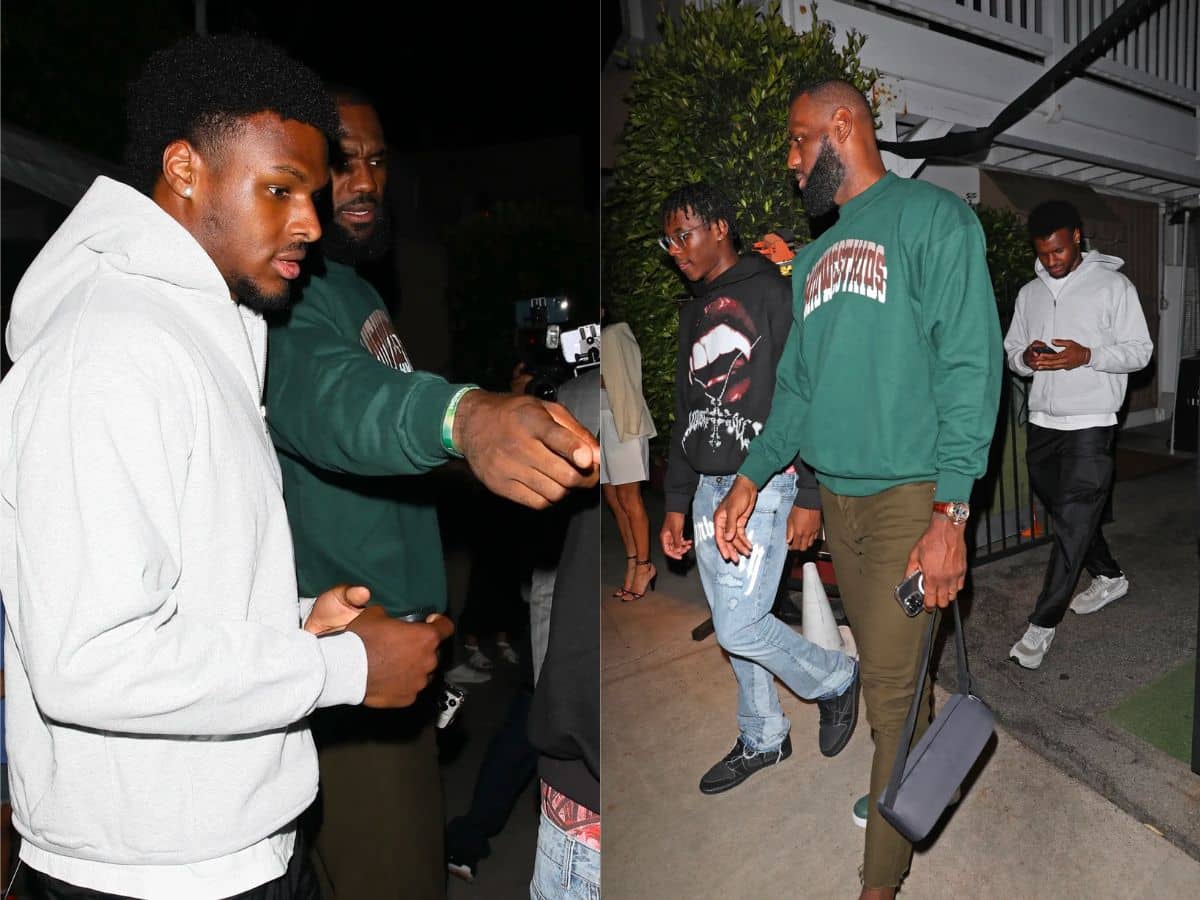 Bronny James makes first PUBLIC APPEARANCE with father LeBron James after shocking heart attack