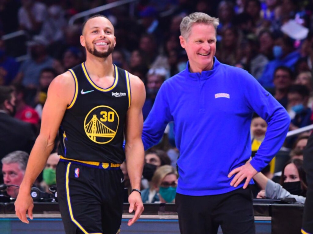 Steve Kerr and Stephen Curry