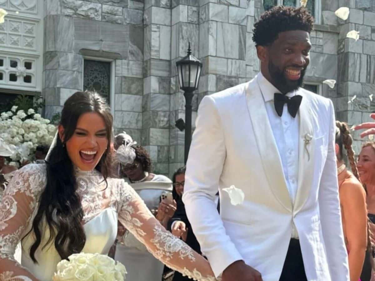 “Only ring he’ll ever get” – Joel Embiid gets MERCILESSLY TROLLED on his wedding day with long-time girlfriend Anne de Paula