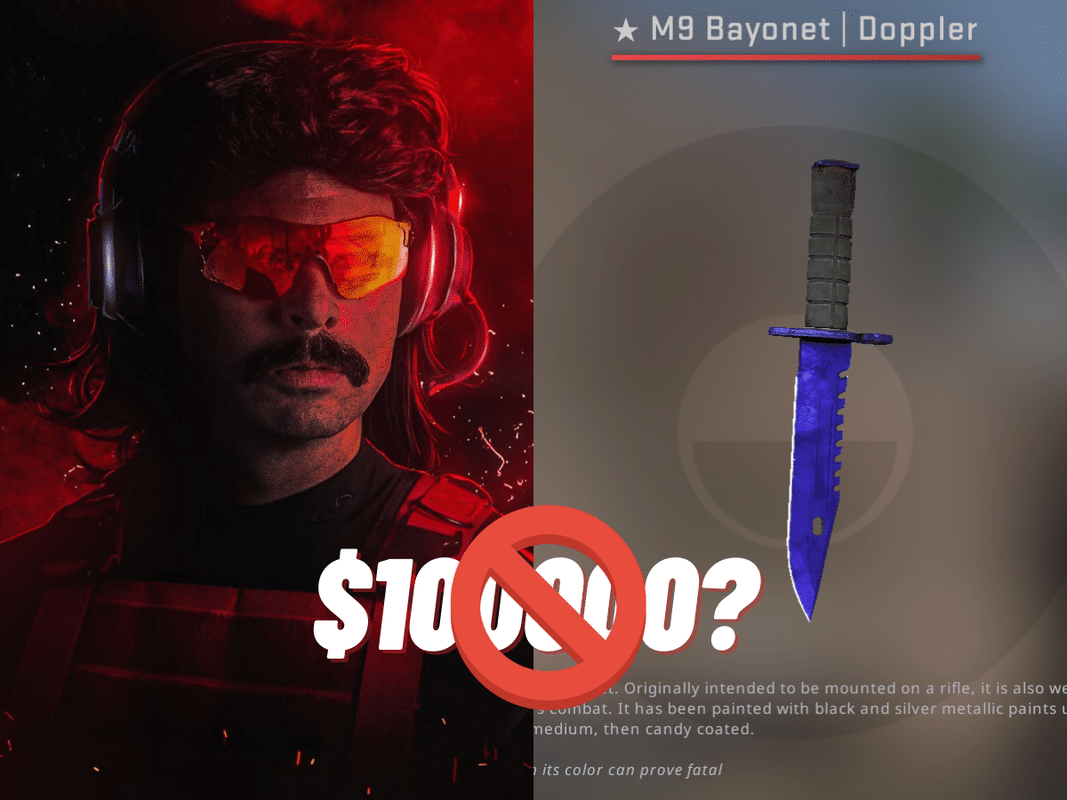 “You can do better” Dr Disrespect turns down $100000 deal for his first-ever rare CS:GO knife skin