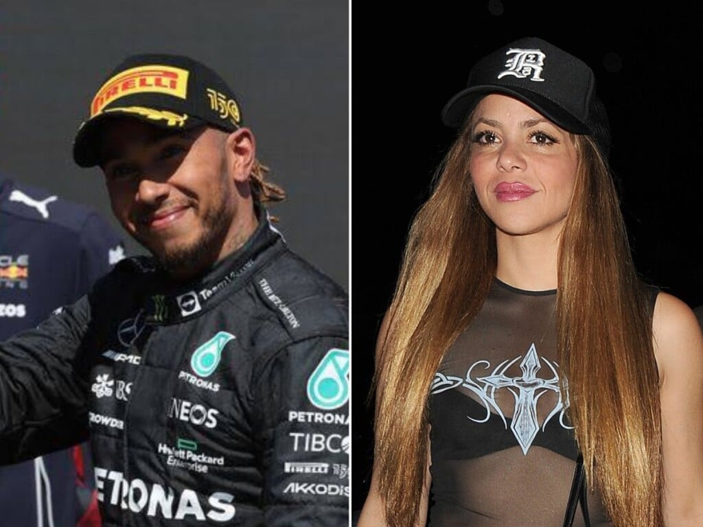 Lewis Hamilton (Left, image via: Telegraph) and Shakira (Right, image via: The Sun)