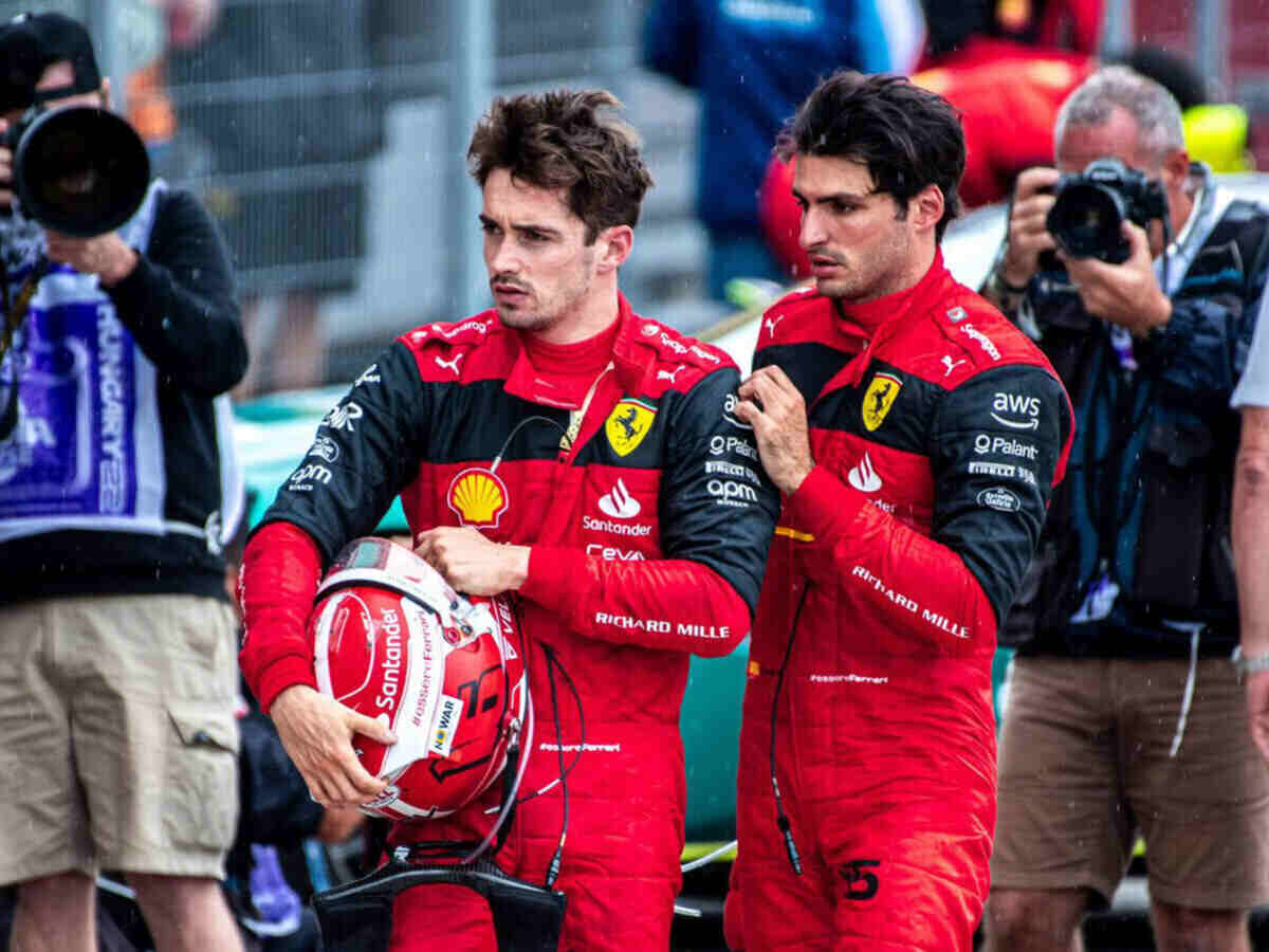 Charles Leclerc labels Carlos Sainz’s Belgian GP DNF a ‘shame’