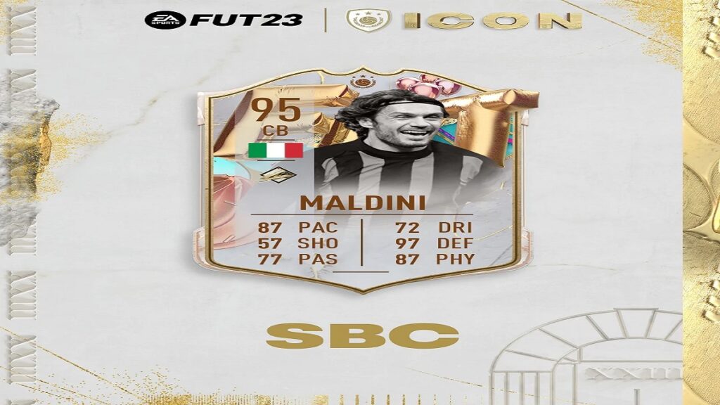 FIFA 23: Paolo Maldini FUT Icon ratings, price and more