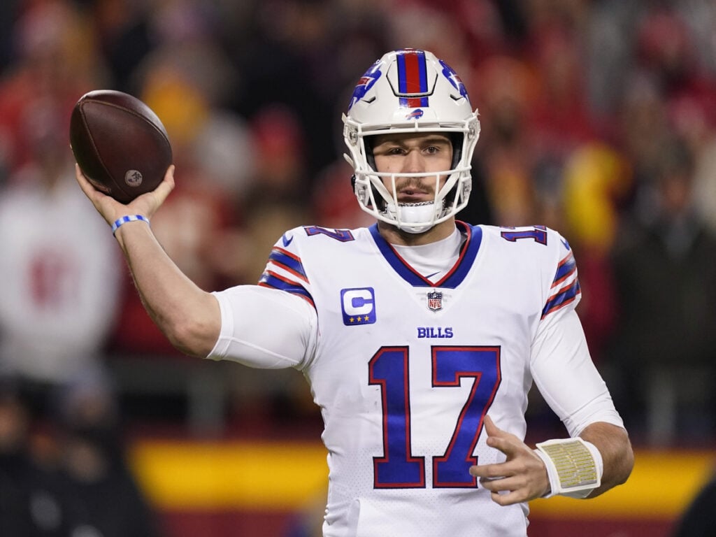 WATCH: Josh Allen’s young fan BURSTS into tears after receiving a warm hug from the Bills QB