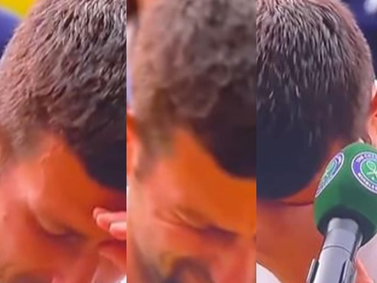 WATCH: Novak Djokovic breaks down after losing the Wimbledon finals while thanking son Stefan for his support