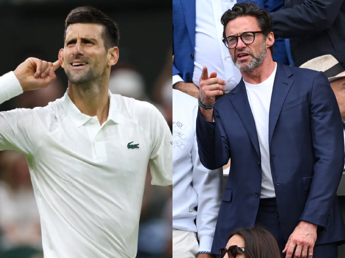 Wolverine star Hugh Jackman follows Tom Brady as he’s spotted sitting in Novak Djokovic’s box at the Wimbledon final