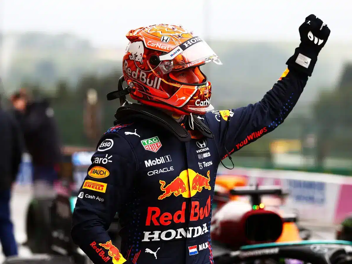 Max Verstappen is overjoyed as he storms to victory at Spa surviving the ‘tricky’ Eau Rouge corner