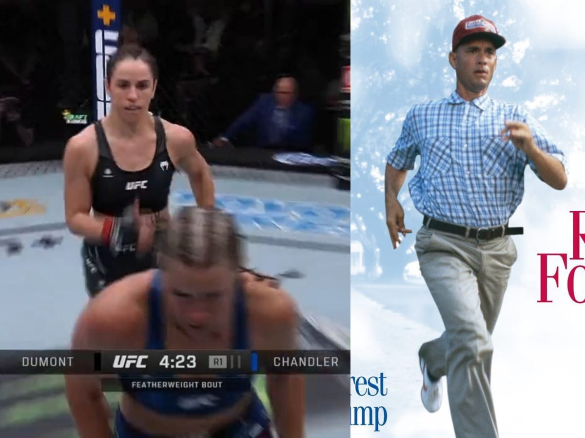 WATCH: “Run Forrest Run” – Fans shocked as Chelsea Handler starts sprinting in octagon after getting rocked at UFC Vegas 77