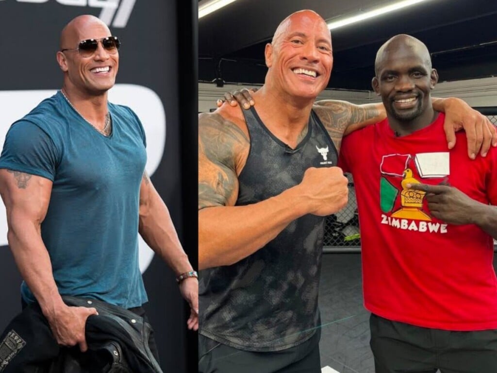 Dwayne "The Rock" Johnson met UFC fighter Themba Gorimbo