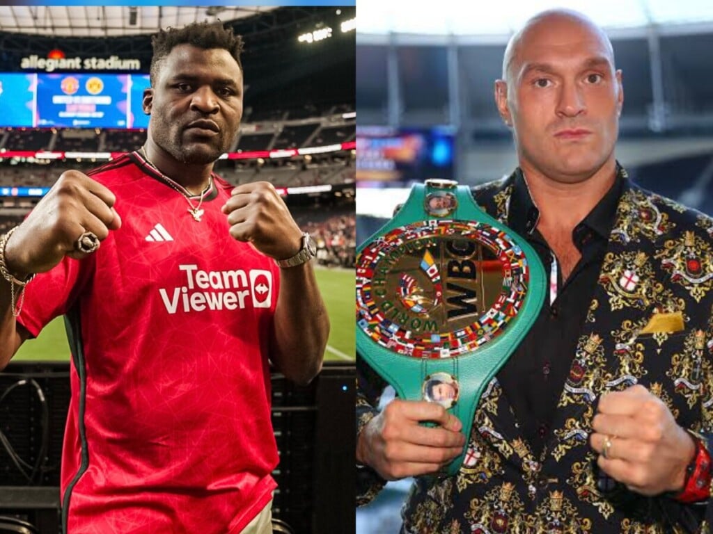 Francis Ngannou uses Manchester United to mock Tyson Fury on social media