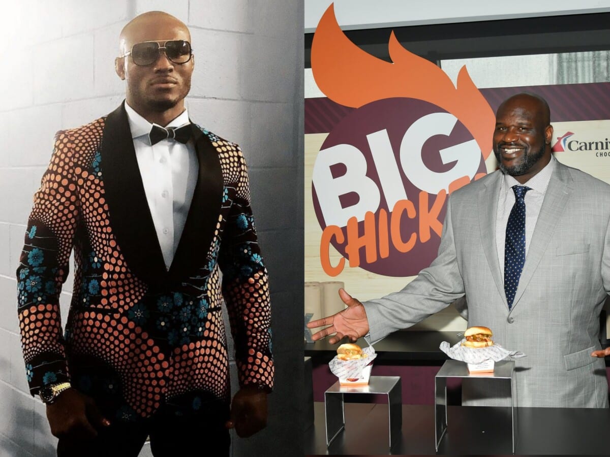 “Leon really made him change careers” – Fans shocked as Kamaru Usman seen working in Shaquille O’Neal’s $1.4 million investment Big Chicken store