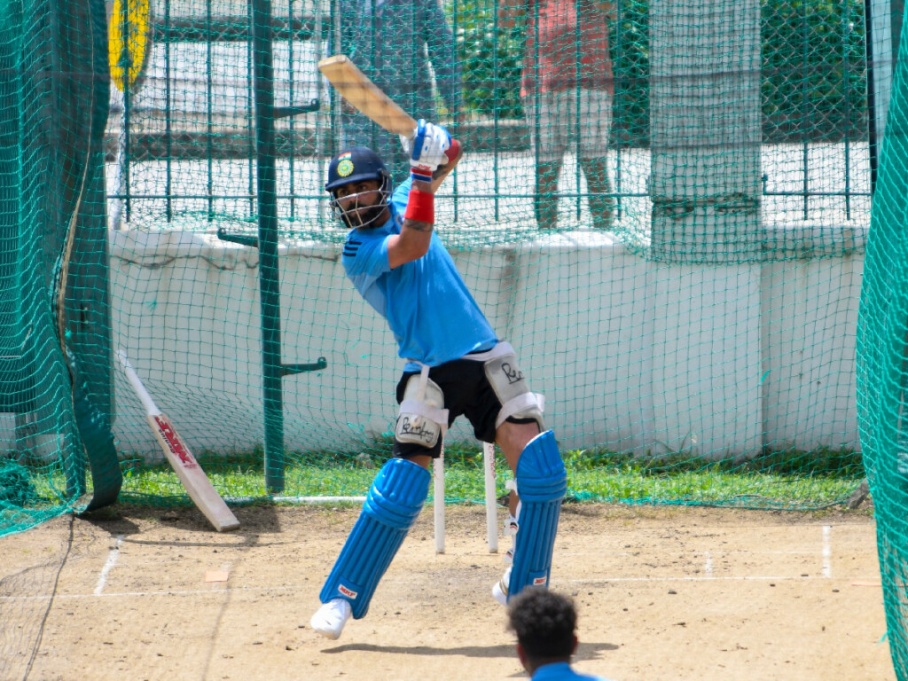 virat kohli batting in nets