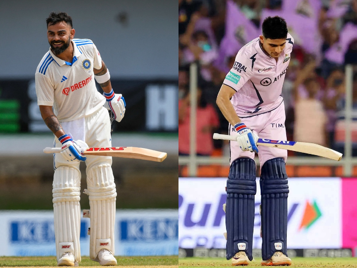 Virat Kohli takes his BROMANCE with Shubman Gill to another level, imitates his TAKE A BOW celebration after scoring his 76th century