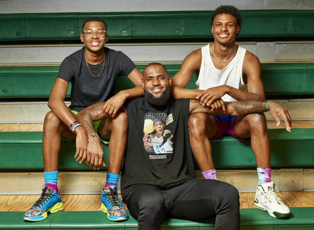 LeBron James and sons