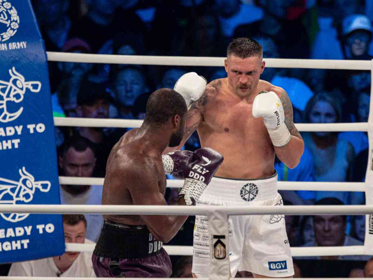 Daniel Dubois storms ring after Oleksandr Usyk's win over Tyson