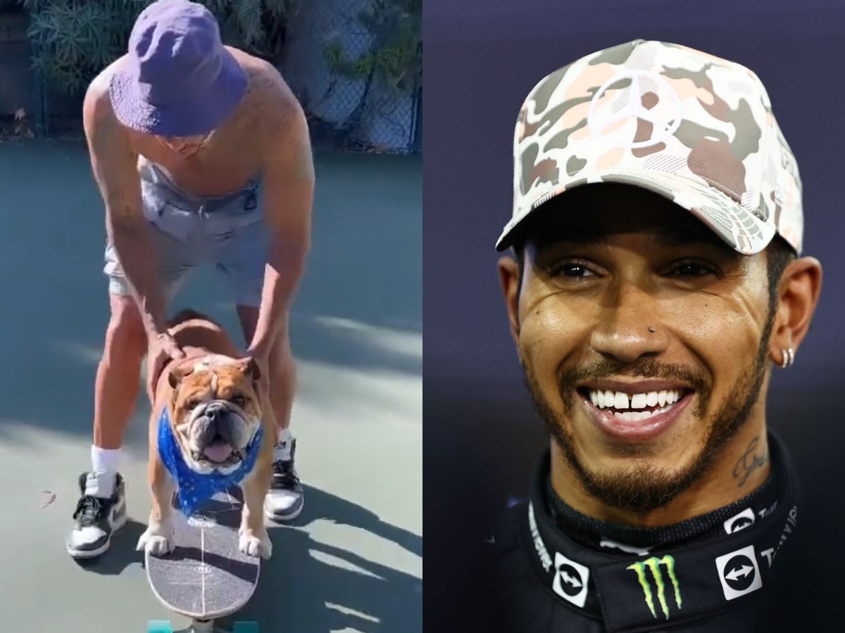 Lewis Hamilton gives update on Roscoe’s ‘pro status’ in skateboarding