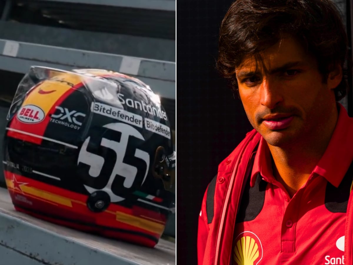 Carlos Sainz unveils 1970s-inspired helmet look ahead of his much-awaited outing in Monza for Ferrari’s home race