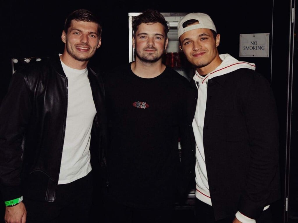 Max Verstappen, Martin Garrix and Lando Norris (Via Twitter)