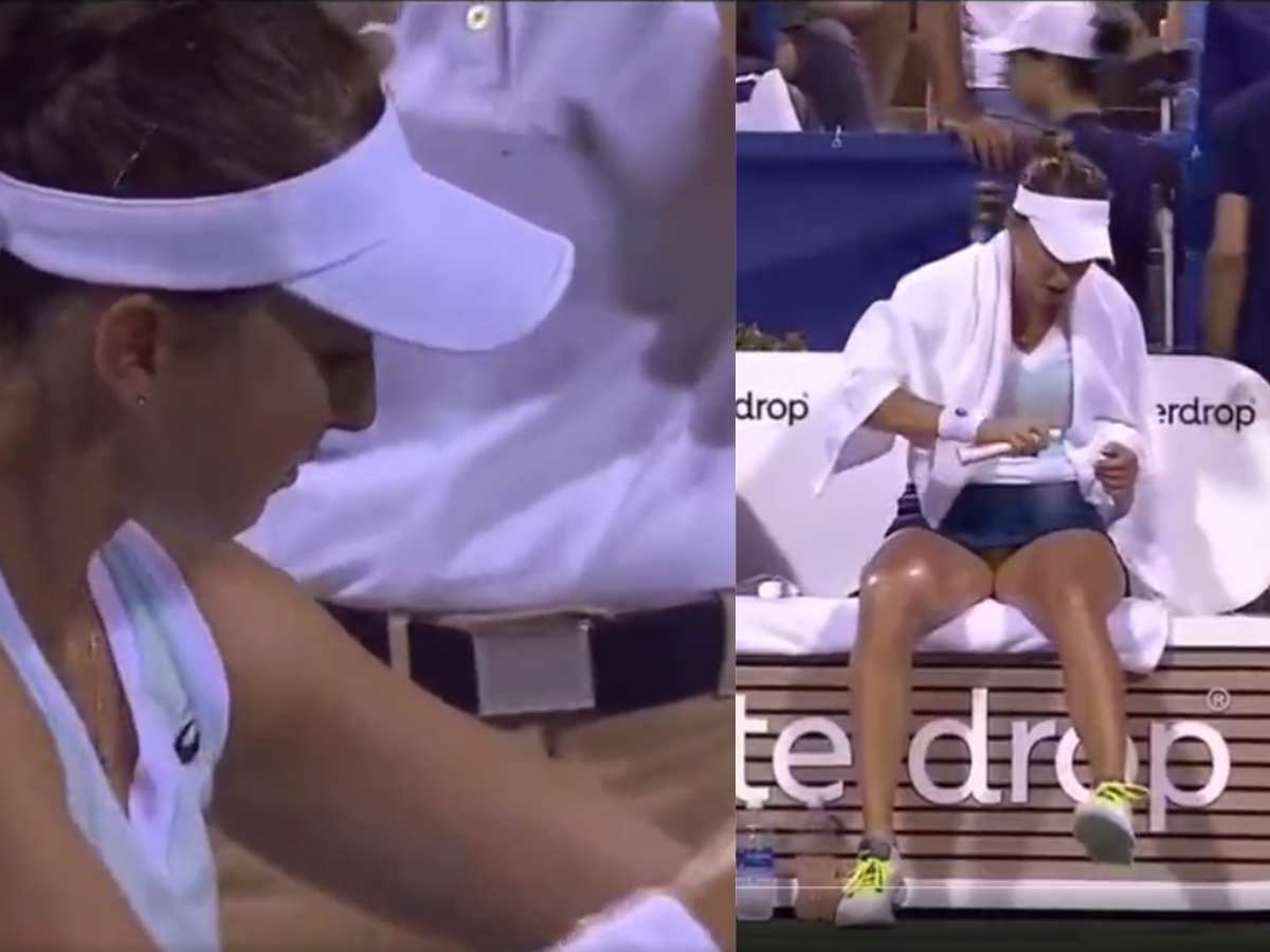 WATCH: Belinda Bencic demands a bug spray in a BIZARRE request to the chair umpire during her match against Coco Gauff in Washington