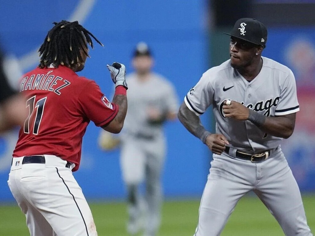 Brawl at the MLB Game between Guardians and White Sox