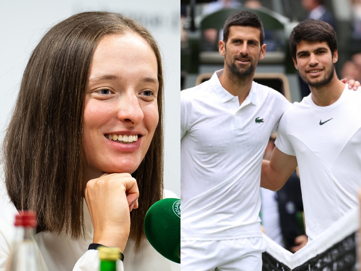 Iga Swiatek confesses to being a ‘FAN’ of the Novak Djokovic and Carlos Alcaraz rivalry praising them for elite mentality and fighting spirit 