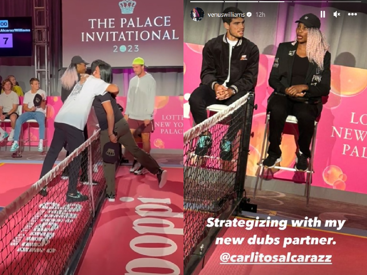 Venus Williams pokes fun at fans with a surprising photo with World No. 1 Carlos Alcaraz ahead of the US Open