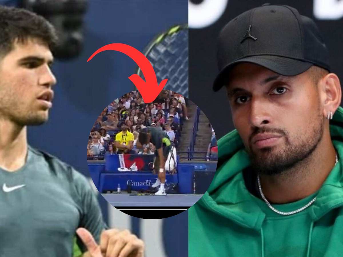 “Did not even break the racket, not like a certain Serbian tennis player” – Fans divided over Carlos Alcaraz throwing his racket, Nick Kyrgios defends him for showing his ‘human side’