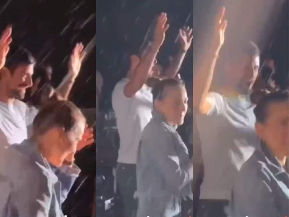 WATCH: ‘Party Animal’ Novak Djokovic spotted partying with wife Jelena in heavy rains at a concert as fans await his return