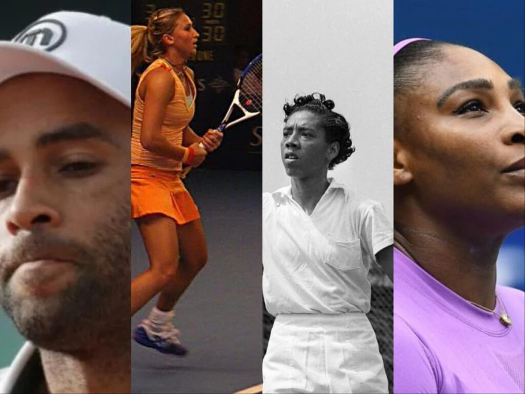 James Blake, Tatiana Golovin, Althea Gibson and Serena Williams