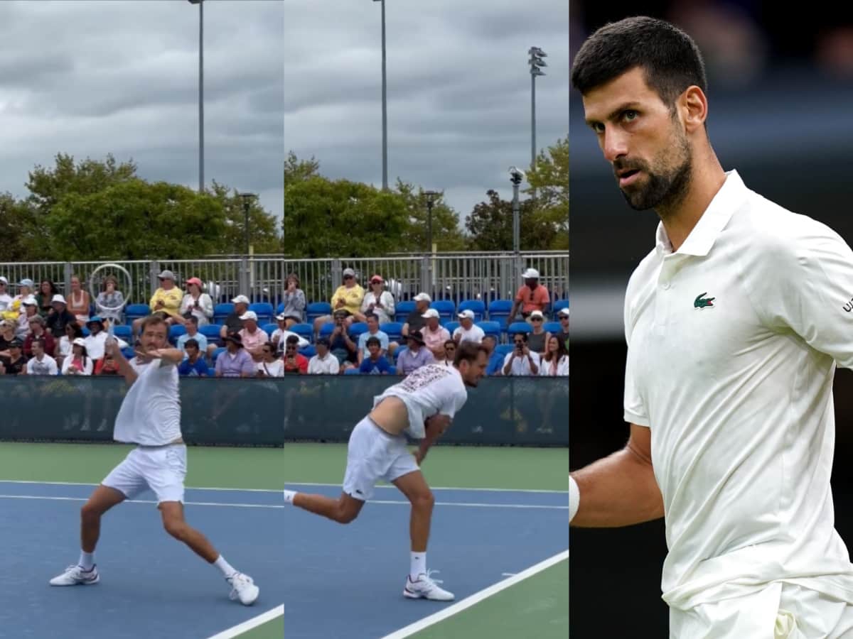 WATCH: “Imagine if Djokovic did the exact same thing?” – Daniil Medvedev SMASHING his racquet in practice instigates a new debate over media bias against Novak Djokovic