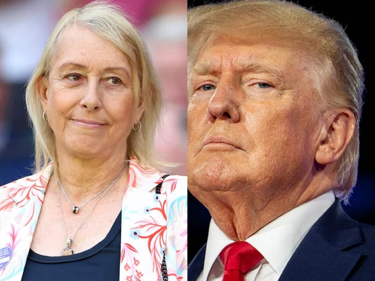 Martina Navratilova and Donald Trump