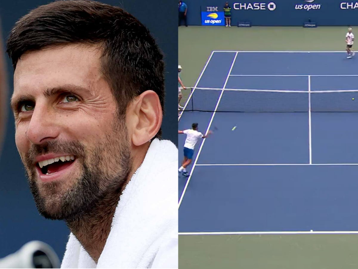 WATCH: Novak Djokovic trades his racket for a baseball bat, frying pan, and other objects at the US Open leaving fans in splits