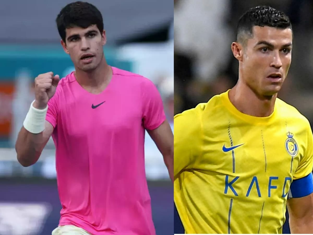 “Better free kick taker than Cristiano Ronaldo” – Carlos Alcaraz shows off his soccer skills in front of Iga Swiatek at the US Open leaving fans crazy