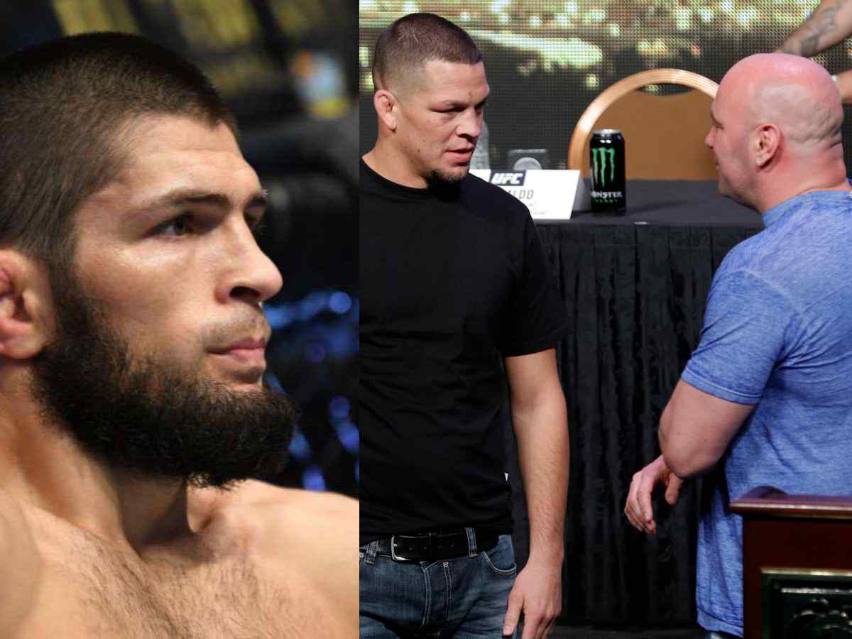 Dana White Nate Diaz Khabib Nurmagomedov 